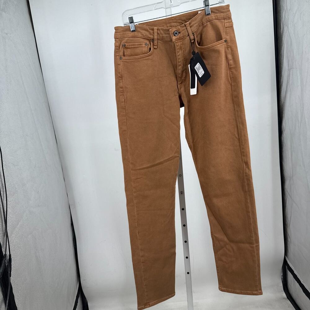 rag & bone Fit 2 Slim Brushed Loopback Jeans Mens 31 Tobacco Brown Straight NWT